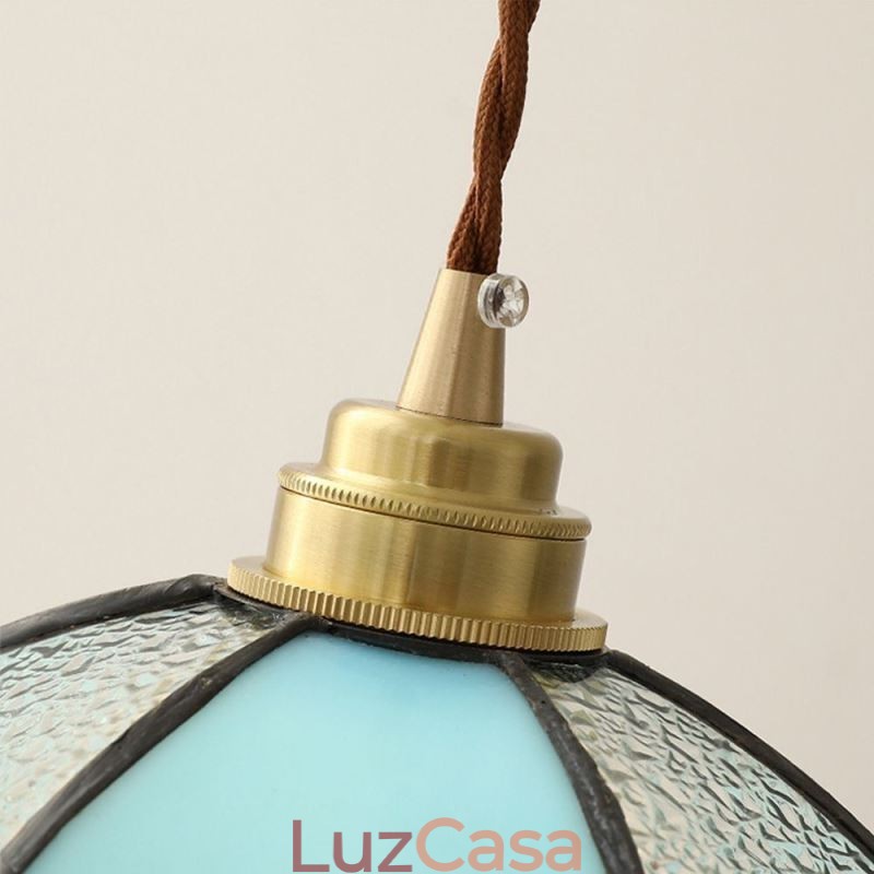 Luminária pendente minimalista de vidro com pétalas, luminária pendente de vidro de cabeça única