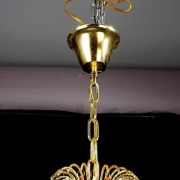 Lustre de metal com pintura de cristal clássico tradicional