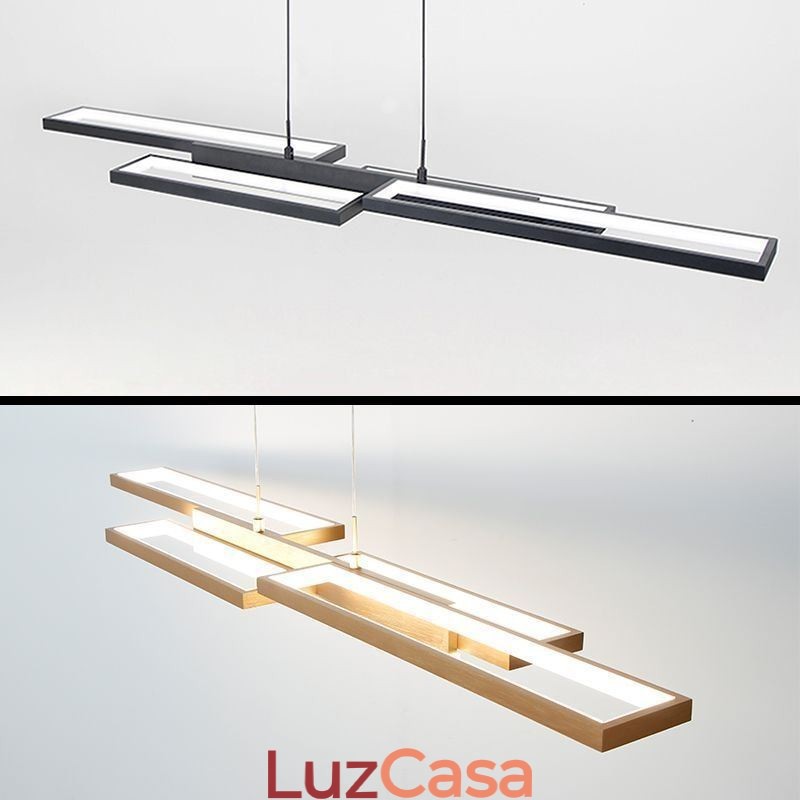 Luminária pendente moderna de teto horizontal