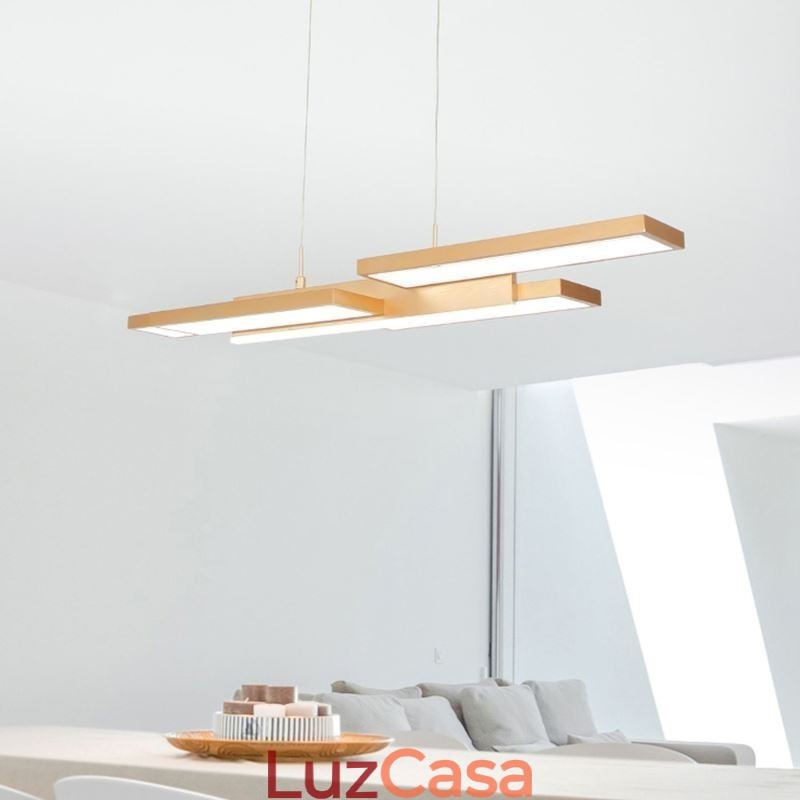 Luminária pendente moderna de teto horizontal