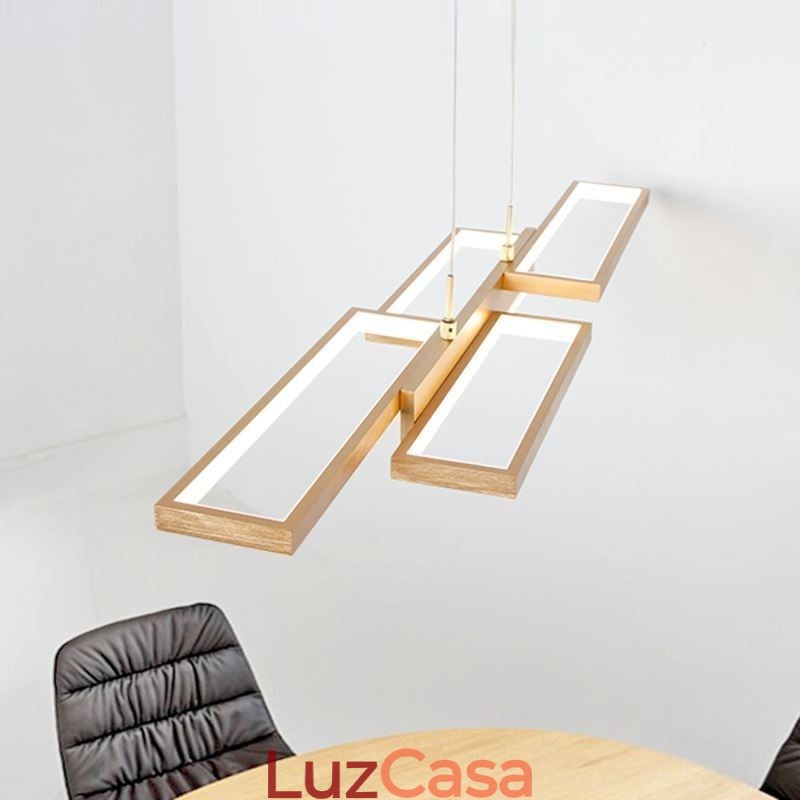 Luminária pendente moderna de teto horizontal