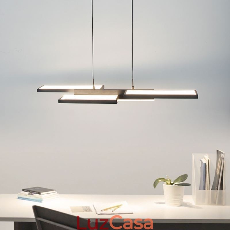 Luminária pendente moderna de teto horizontal