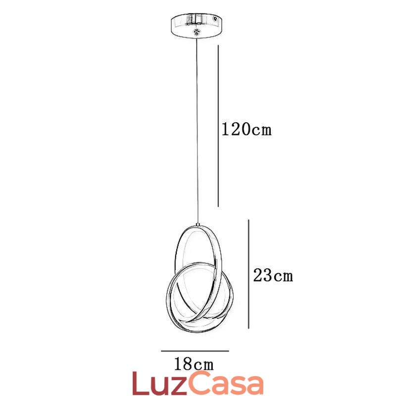 Pendente de luz irregular anel de luz de teto