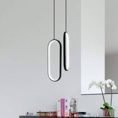 Luminária pendente oval em acrílico decorativa Luminária pendente oval em acrílico decorativa