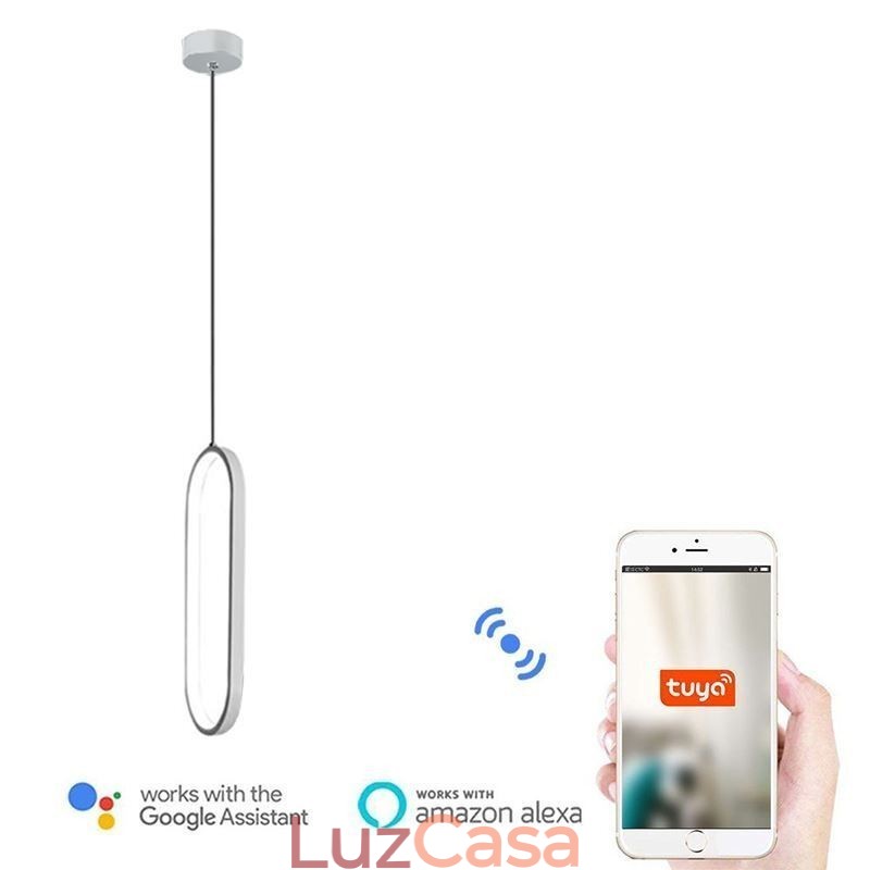Luminária pendente oval em acrílico decorativa