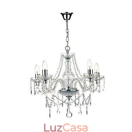 Lustre de cristal cromado clássico tradicional em metal Lustre de cristal cromado clássico tradicional em metal
