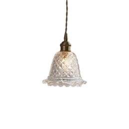 Luminária pendente de vidro com flor moderna 1 luminária decorativa