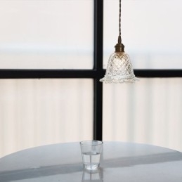 Luminária pendente de vidro com flor moderna 1 luminária decorativa
