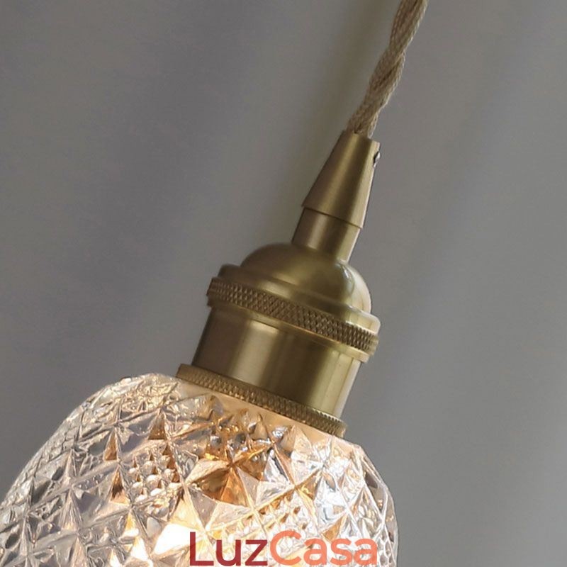 Luminária pendente de vidro com flor moderna 1 luminária decorativa