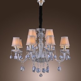 Lustre de vidro galvanizado de cristal clássico tradicional