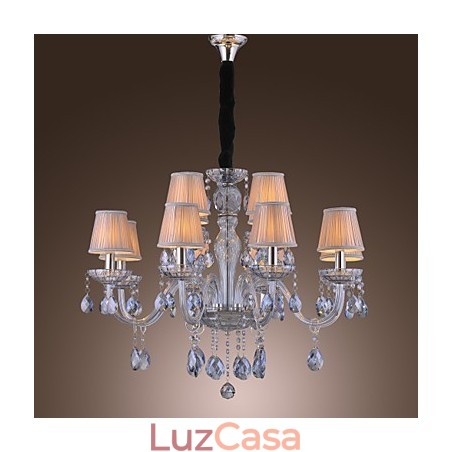 Lustre de vidro galvanizado de cristal clássico tradicional Lustre de vidro galvanizado de cristal clássico tradicional