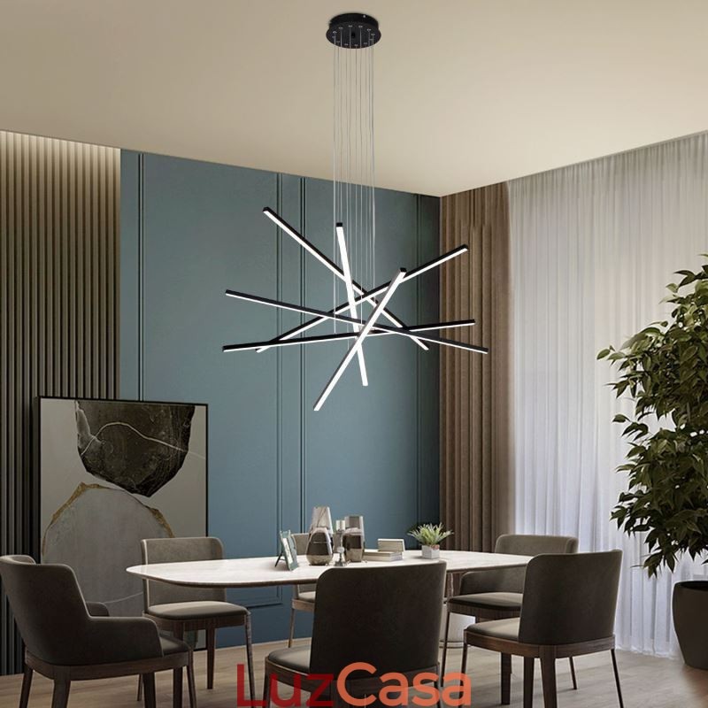 Luminária pendente de suspensão linear Luminária decorativa