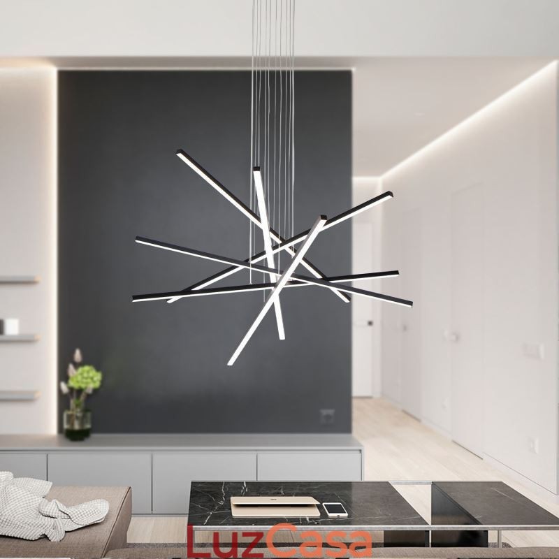 Luminária pendente de suspensão linear Luminária decorativa