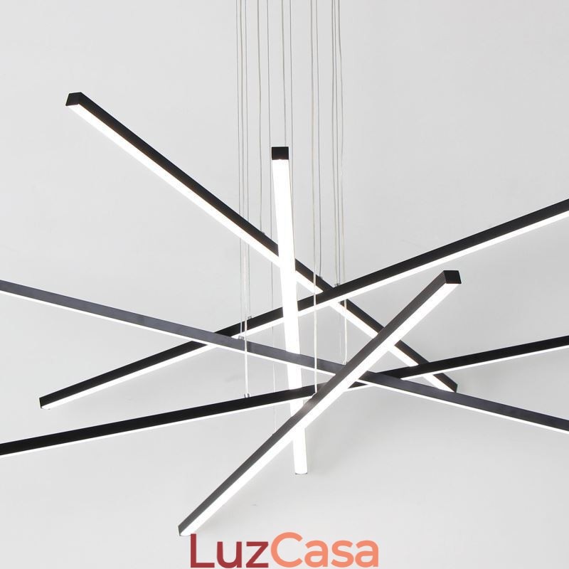 Luminária pendente de suspensão linear Luminária decorativa
