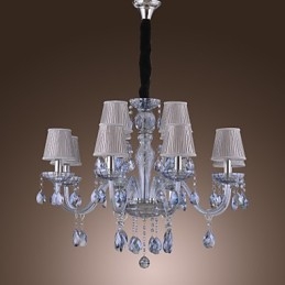 Lustre de vidro galvanizado de cristal clássico tradicional