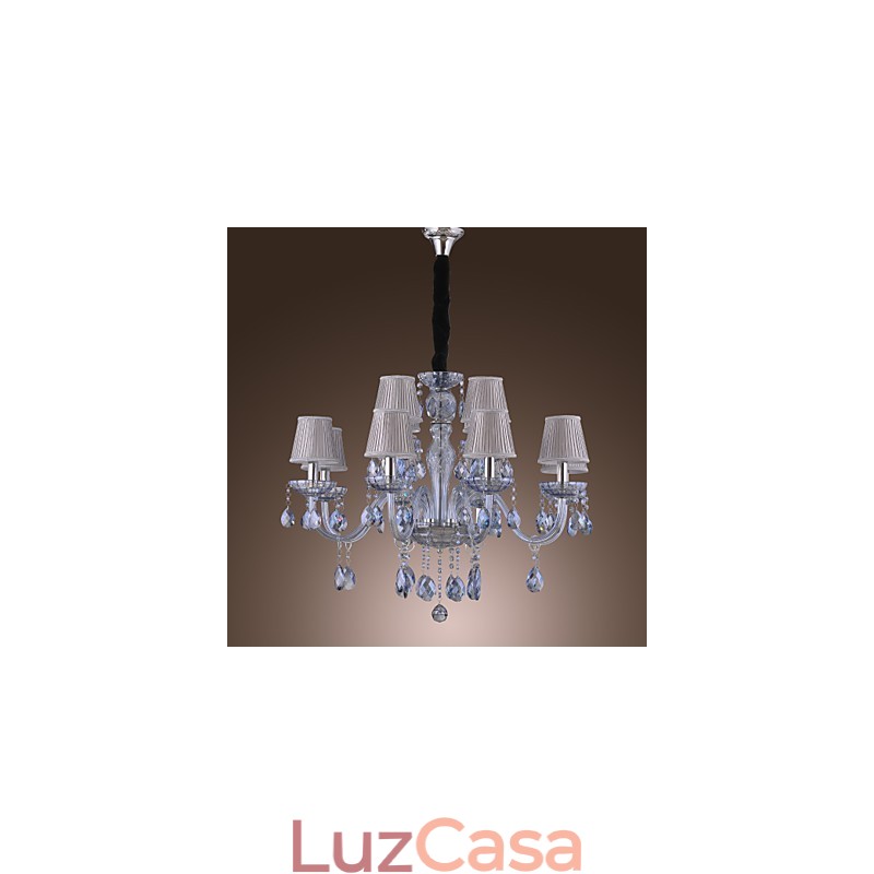 Lustre de vidro galvanizado de cristal clássico tradicional