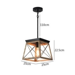 Luminária pendente estilo vintage com luz única