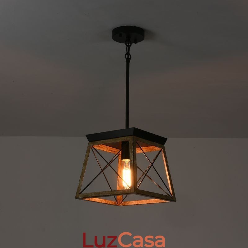 Luminária pendente estilo vintage com luz única