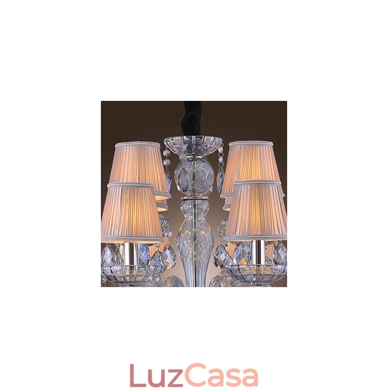 Lustre de vidro galvanizado de cristal clássico tradicional