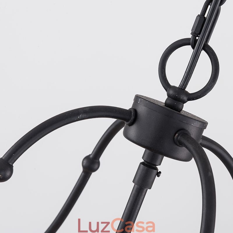 Luminária pendente estilo vintage com 4 lanternas