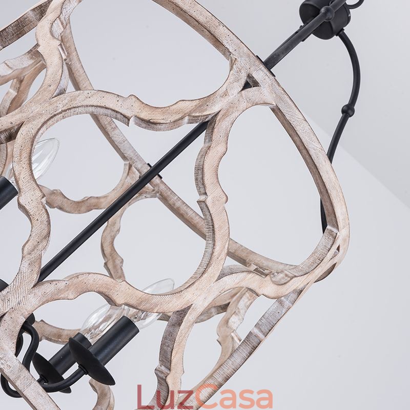 Luminária pendente estilo vintage com 4 lanternas