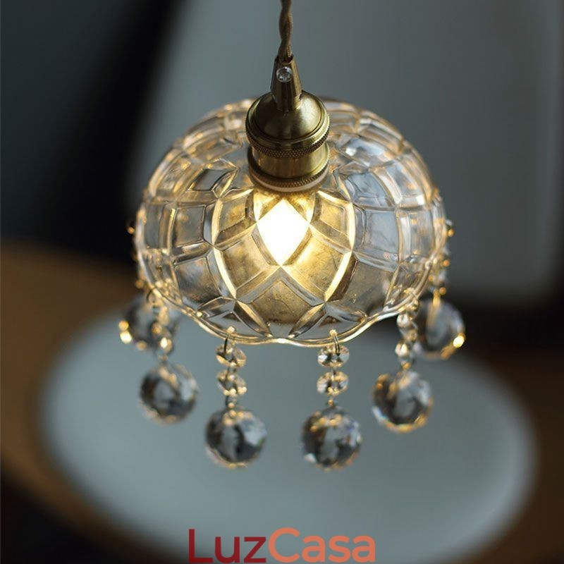 Mini pingente de vidro moderno, luminária decorativa de 1 luz