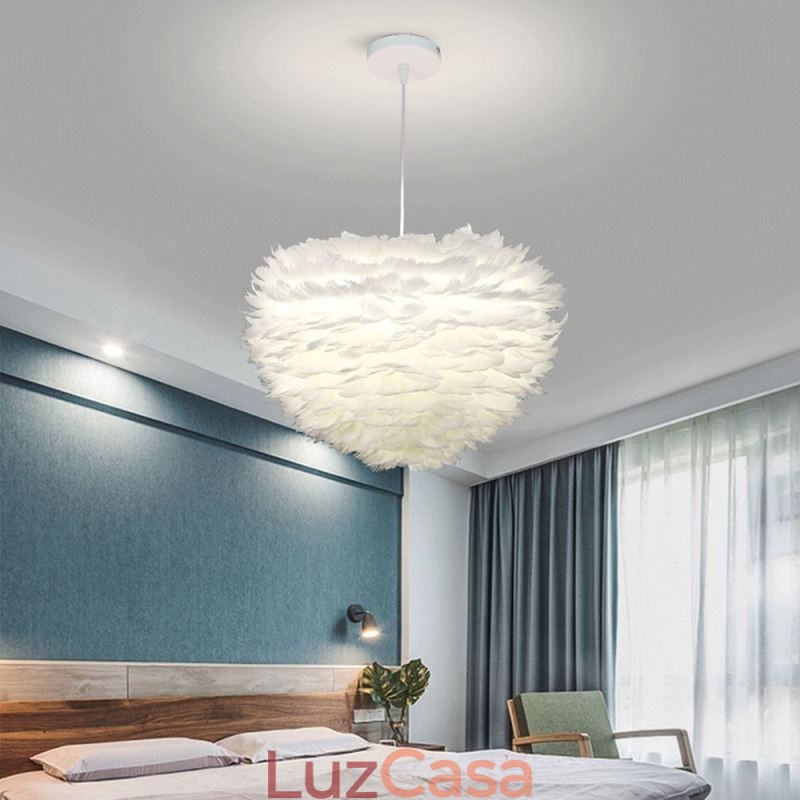 Luminária pendente decorativa Pretty Feather
