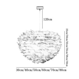 Luminária pendente decorativa Pretty Feather