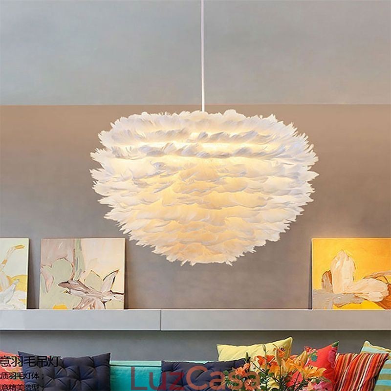 Luminária pendente decorativa Pretty Feather