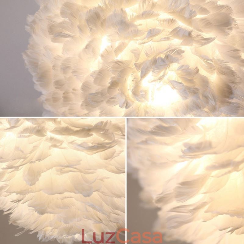 Luminária pendente decorativa Pretty Feather