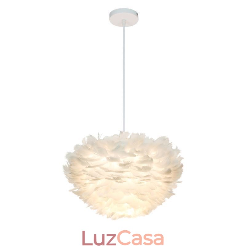 Luminária pendente decorativa Pretty Feather