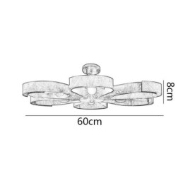 Luminária de teto vintage moderna em forma de flor de ferro