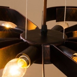 Luminária de teto vintage moderna em forma de flor de ferro