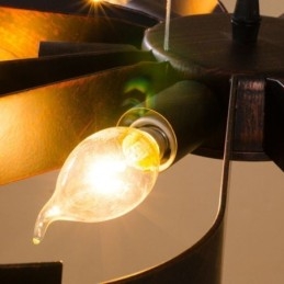 Luminária de teto vintage moderna em forma de flor de ferro