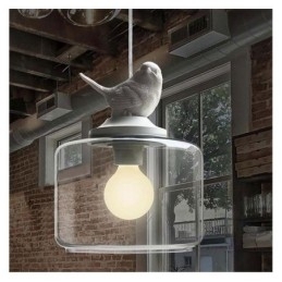 Luminária pendente de vidro estilo retrô Little Bird Iluminação decorativa