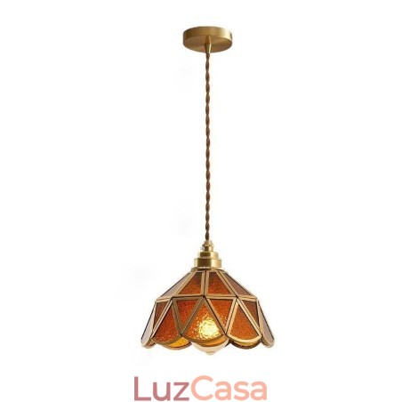 Luminária pendente de vidro retrô Luminária de teto de vidro estilo japonês Luminária pendente de vidro retrô Luminária de teto de vidro estilo japonês