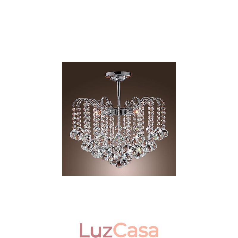 Lustre de metal com pintura de cristal contemporâneo moderno