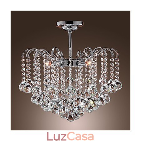 Lustre de metal com pintura de cristal contemporâneo moderno Lustre de metal com pintura de cristal contemporâneo moderno