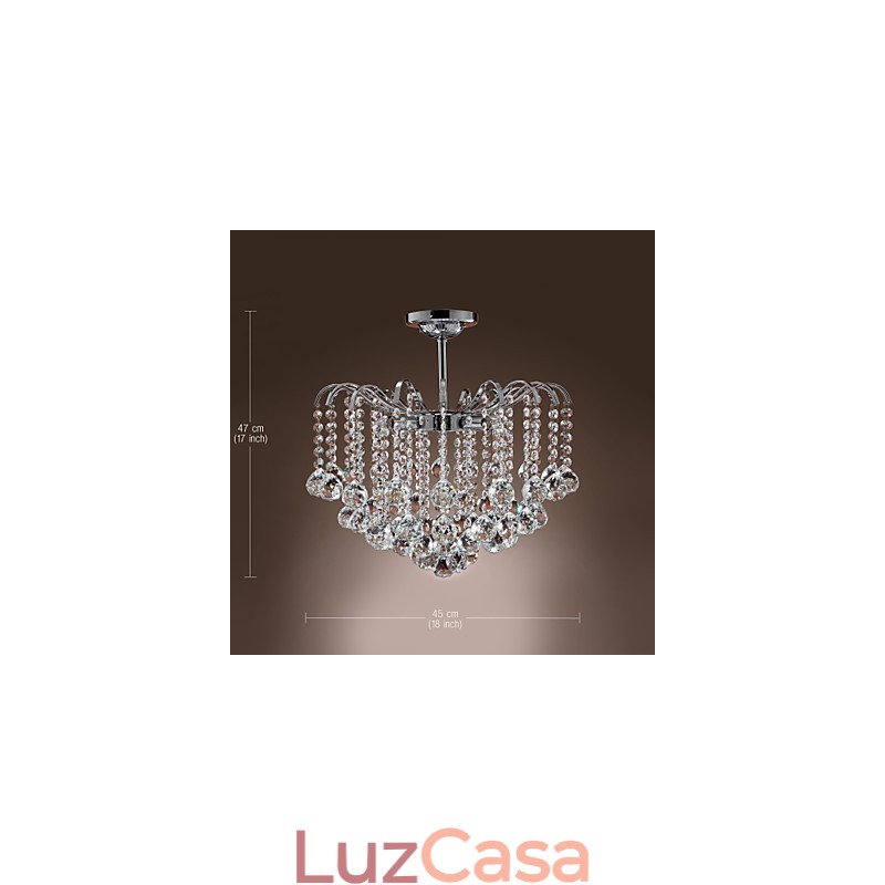 Lustre de metal com pintura de cristal contemporâneo moderno