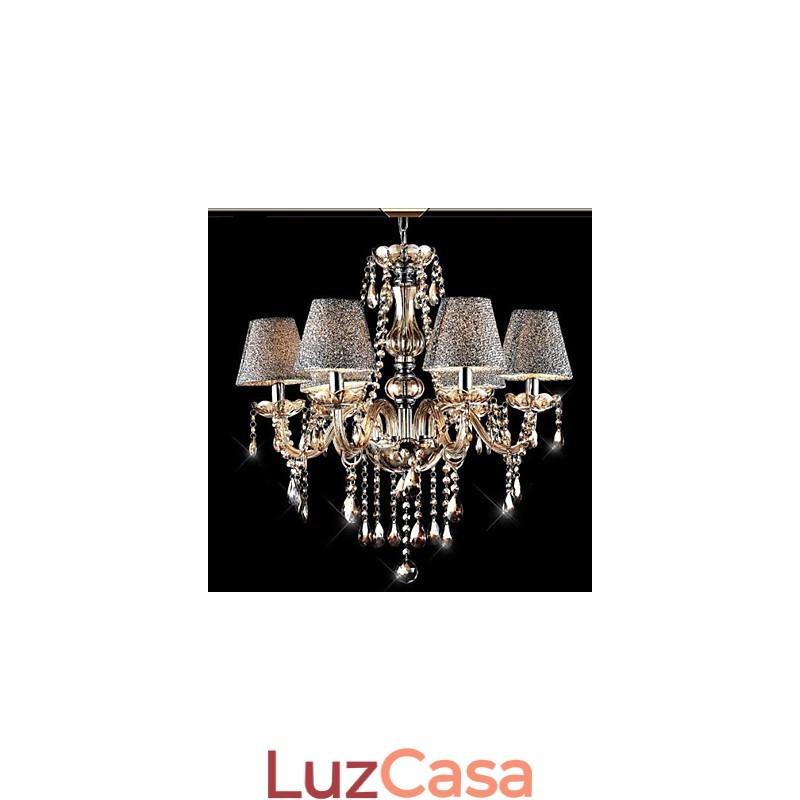 Lustre de vidro galvanizado de cristal clássico vintage moderno contemporâneo