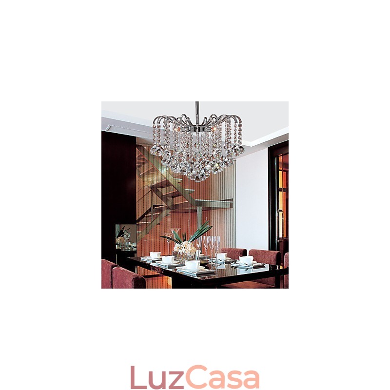 Lustre de metal com pintura de cristal contemporâneo moderno