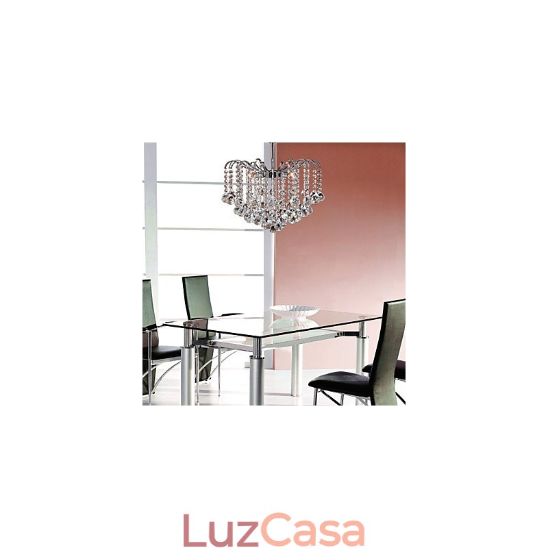 Lustre de metal com pintura de cristal contemporâneo moderno