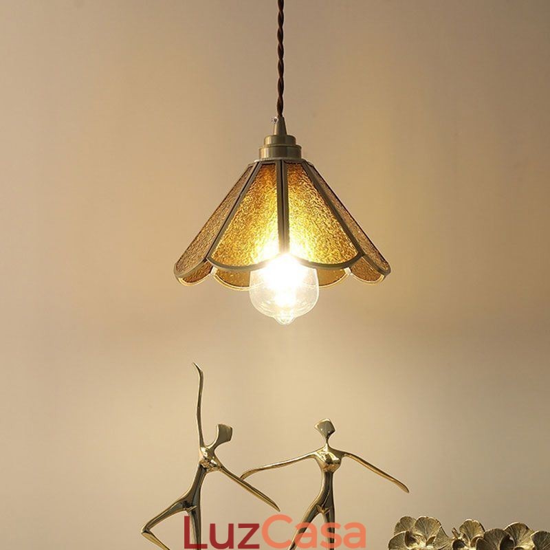 Mini Luminária Pendente de Vidro Moderna e Simples Luminária de Teto de Vidro