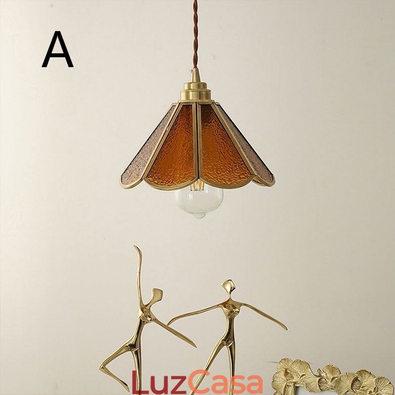 Mini Luminária Pendente de Vidro Moderna e Simples Luminária de Teto de Vidro