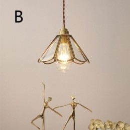 Mini Luminária Pendente de Vidro Moderna e Simples Luminária de Teto de Vidro