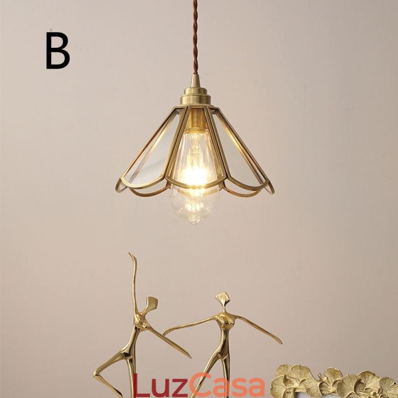 Mini Luminária Pendente de Vidro Moderna e Simples Luminária de Teto de Vidro