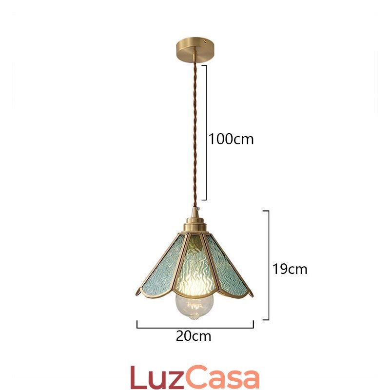 Mini Luminária Pendente de Vidro Moderna e Simples Luminária de Teto de Vidro