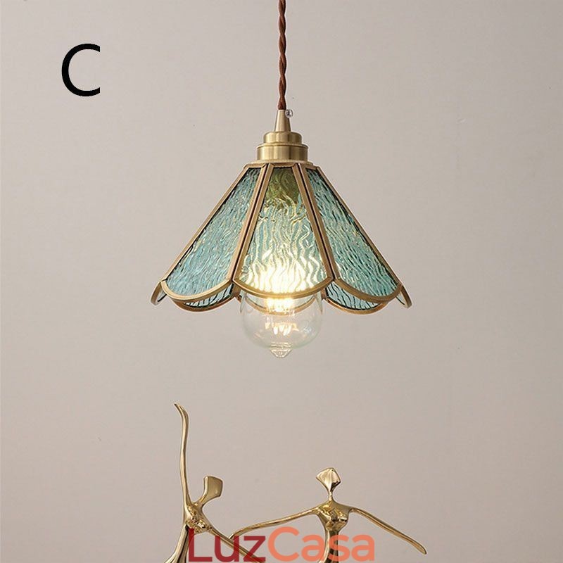 Mini Luminária Pendente de Vidro Moderna e Simples Luminária de Teto de Vidro