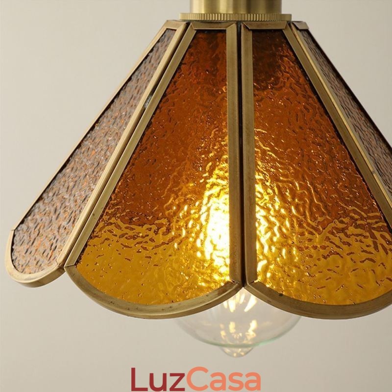 Mini Luminária Pendente de Vidro Moderna e Simples Luminária de Teto de Vidro
