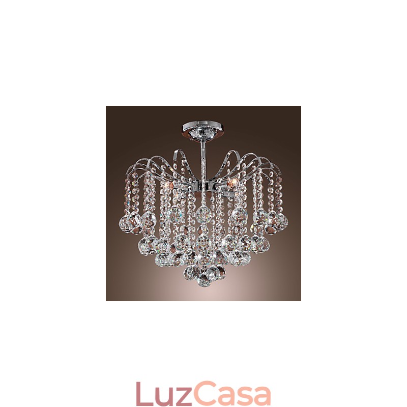 Lustre de metal com pintura de cristal contemporâneo moderno